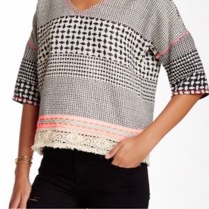 Gypsy Global Village woven lace boho top